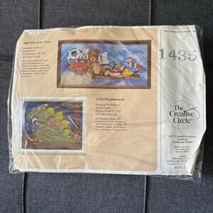 Stegosaurus 1435 Vintage Stamped Needlepoint Kit by The Creative Circle - 1988
